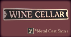 Wine Cellar bronze sign