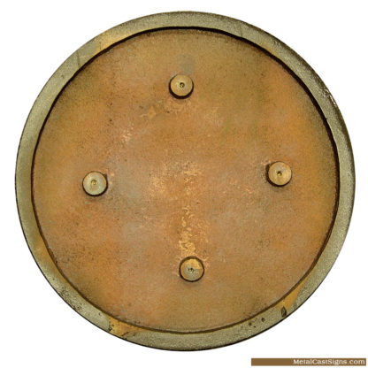 Fallen Soldier emblem - 15 inch - solid cast bronze - back view