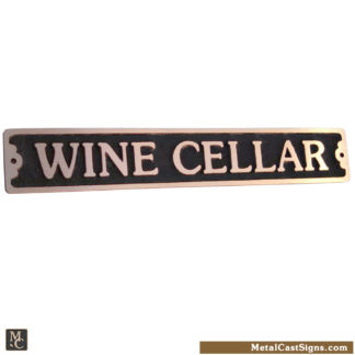 Wine Cellar sign 8.5inch bronze
