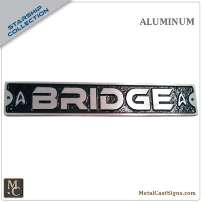 Bridge - 10inch aluminum door sign - star-trek
