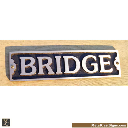 bridge 7.5in - bronze nautical sign/plaque
