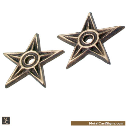 3 inch bronze mini stars. mini house washers