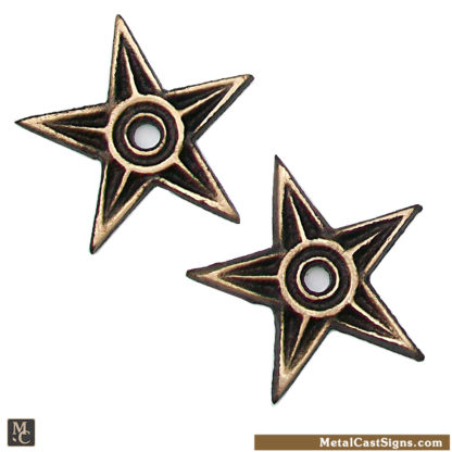 3 inch bronze mini stars. mini house washers