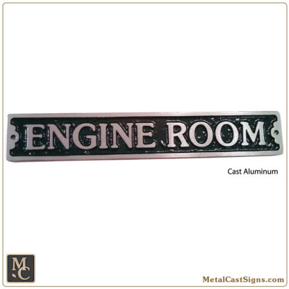 Engine Room - 8.5in cast aluminum sign