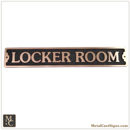 locker room sign - 10in - cast bronze