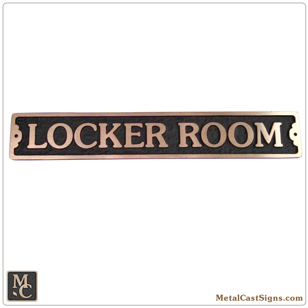 Rustic Locker Room Metal Sign Vintage Gym 
