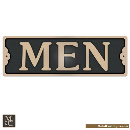 MEN bronze restroom sign - 7in