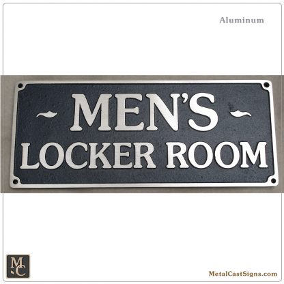 Men's Locker Room aluminum sign - 12" x 5"