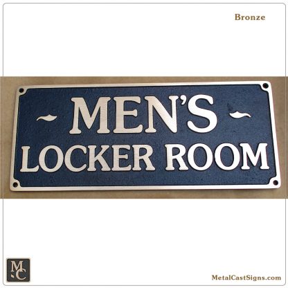 Men's Locker Room bronze sign - 12" x 5"