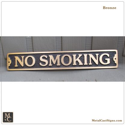 No Smoking bronze sign
