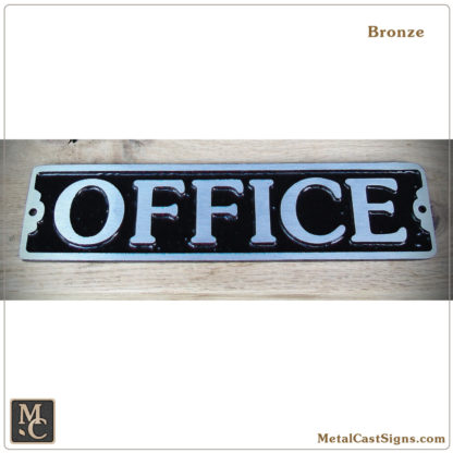 OFFICE sign - 8inch cast aluminum - professional office sign