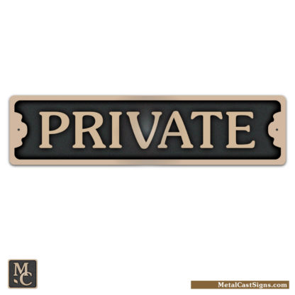 Private - bronze door sign