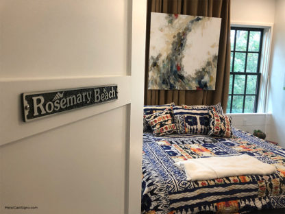 Rosemary Beach - custom aluminum door sign