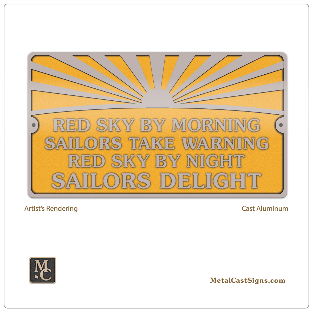 Fordampe forkæle klodset Sailor's Delight – 12″ Cast Wall Plaque – Metal Cast Sign Co.