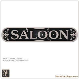 saloon sign - Ornate and Decorative - cast aluminum