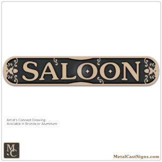 saloon sign - Ornate and Decorative - cast bronze or aluminum