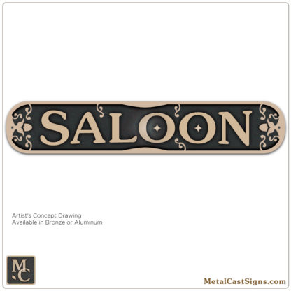saloon sign - Ornate and Decorative - cast bronze or aluminum