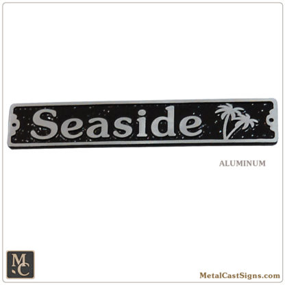 Seaside - 9.5" cast aluminum door sign