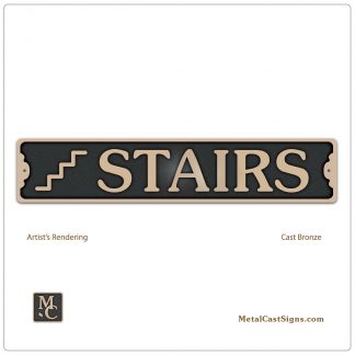 STAIRS - cast bronze 10inch sign